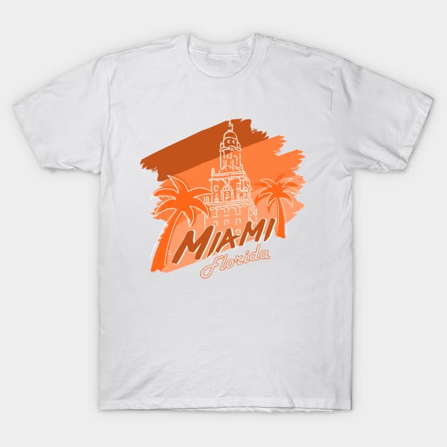 Miami Freedom Tower T-Shirt by SM Shirts